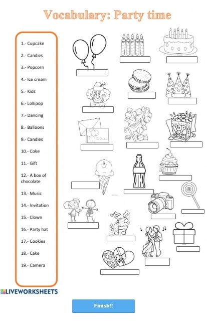 5.7 Party Time Vocabulary by Laura_CVR